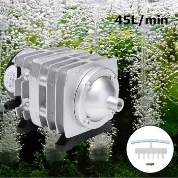 

45L/min 25W 220V Electromagnetic Air Compressor Pump Oxygen Aquarium Fish Pond Compressor Hydroponic Air Aerator Pump ACO-208
