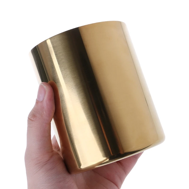 

Golden Pen Pencil Pot Holder Container Organizer Home Desk Stationery Decor AXYF