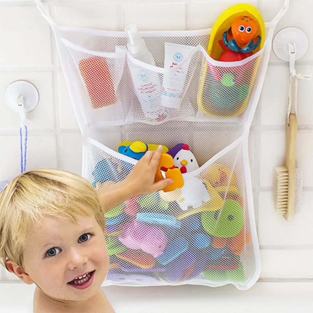 Baby Kid Bath Time Toy Storage Hanging Bag Mesh Home Bathroom Organiser Net CR 
