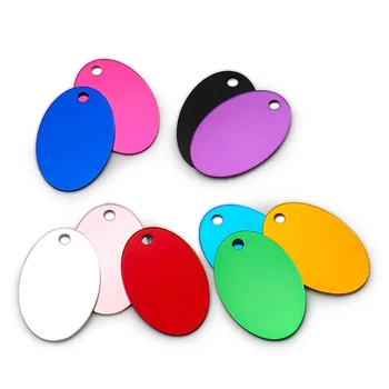 

Round Dog ID Tags Aluminum Customized Name Address Phone Text ID Tag Personalized Engraving Pet ID Plate Tag