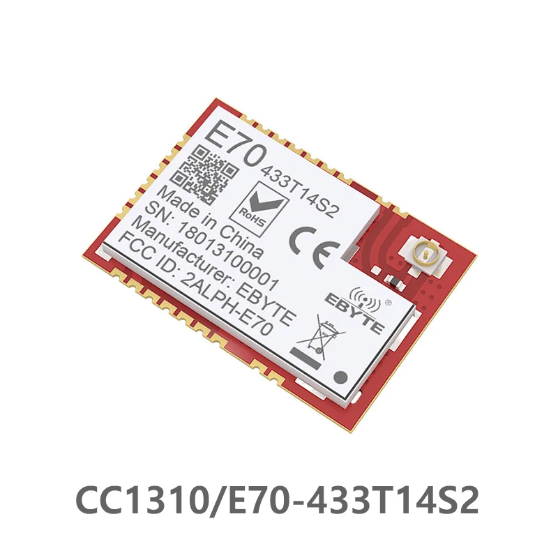 

E70-433T14S2 CC1310 module UART wireless transceiver 1.5km range FEC anti-interference high reliability 433MHz rf module IPEX