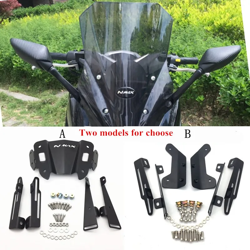 

Modified Motorcycle adjustable Movable Windshield WindScreen Wind Deflectors stent stand for Yamaha 2016-2019 NMAX155 NMAX 155