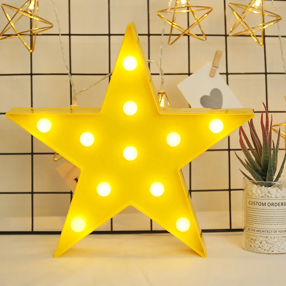 Star Shaped Led Desk Lamp Night Lights Decoration Kid Room Star Shaped Led Desk Lamp Night Lights