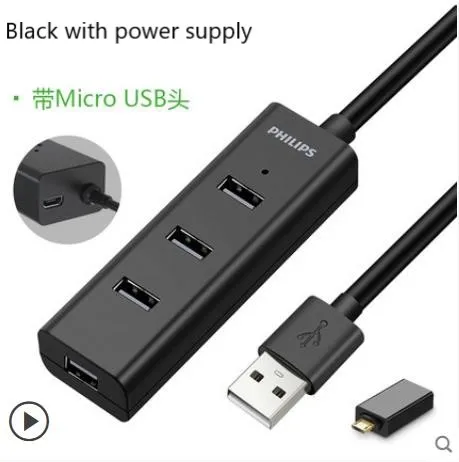 Usb расширитель адаптер type-c ноутбук usb док-станция для расширения Многофункциональный usd отверстие внешний U диск один тащить четыре комплект втулок сплиттер, 4 - Цвет: Black2