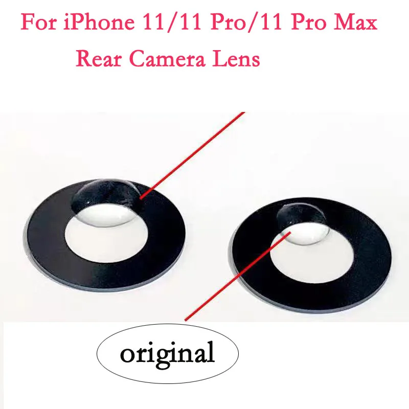 Задняя камера объектив для iPhone 11Pro/11Pro Max задняя камера Объектив Стекло без рамки с наклейкой запасные части набор из трех