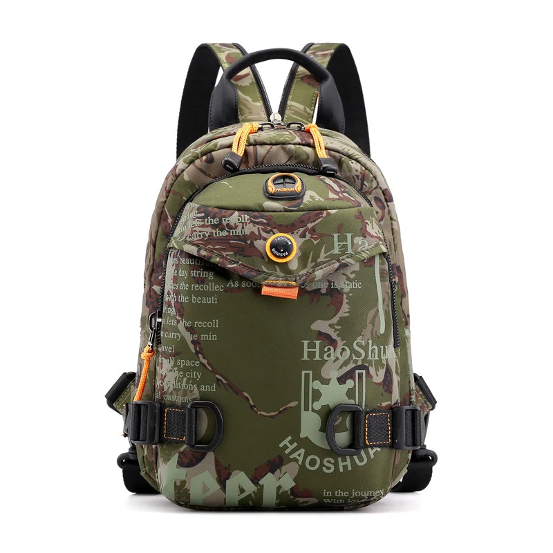 Мужская повседневная задняя упаковка новая водонепроницаемая нейлоновая сумка для путешествий Мужская школьная сумка для мальчиков-подростков - Цвет: Camouflage Backpack