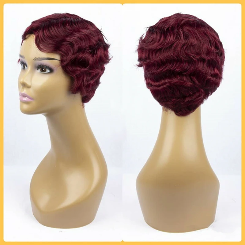 short human hair wig for black women 7
