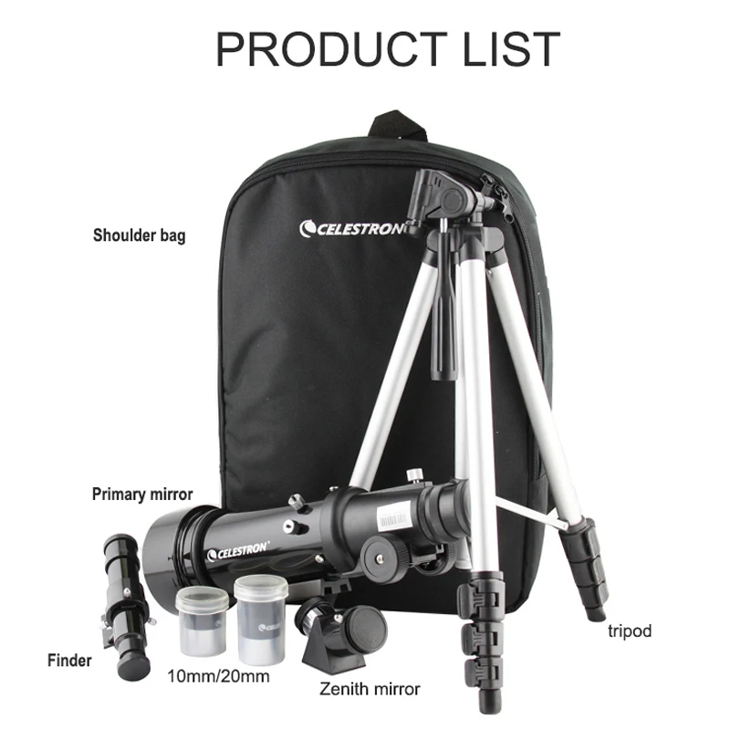 Compacto e Portátil para Iniciantes Celestron Powerseeker Telescópio Astronomia Telescópica Tripé Espaço - Aluno 70400 2 Telescópio e binóculos