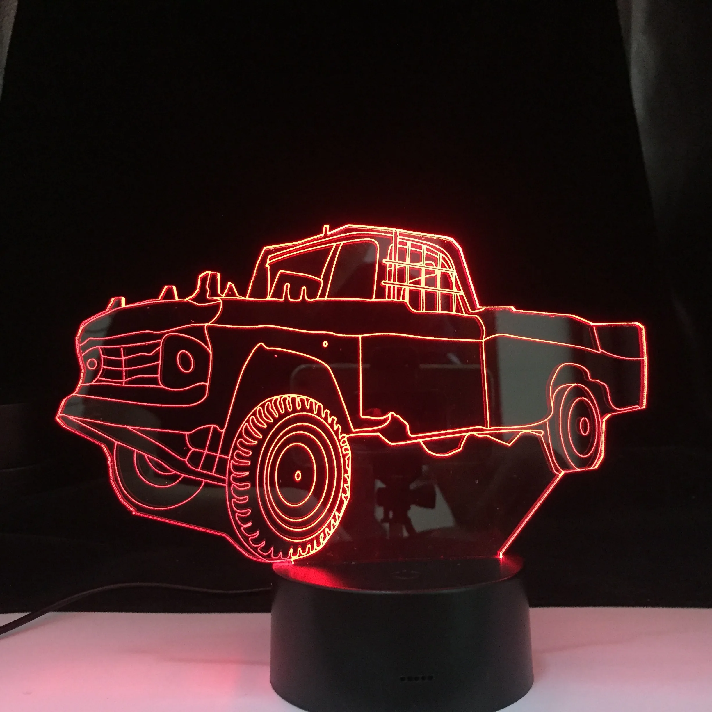 Born to Truck 3d led lamp,Can be Personalized,Colors changing,Remote control, 