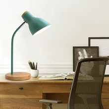 

Nordic Wooden Art Iron Desk Lamp LED Multi-angle Creative Eye Protection Reading Table Lamp Living Room Decor настольная лампа