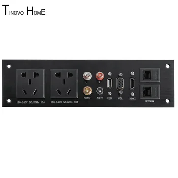

Multimedia information socket/wall socket/video audio AV HDMI USB VGA network Aluminum alloy panel socket