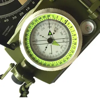 

Outdoor Survival Multi Tool Professional Military Pocket Metal Sighting Compass Hiking