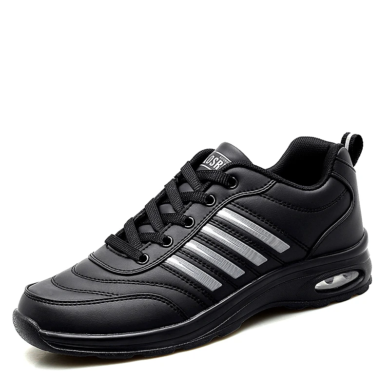 Большие размеры 38-46; мужские кроссовки; zapatillas hombre deportiva; удобная спортивная обувь; мужская обувь - Цвет: Black