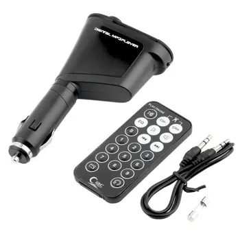 

Car Kit MP3 Music Player Wireless FM Transmitter Radio Modulator With USB MMC+ Remote Control hot selling