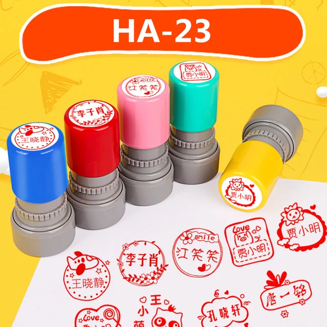 Name Stamp for Kids Childrens Personalized Rubber Stamp Gift Kids Stamp  Self Inking Customized Stamper 