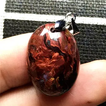 

Genuine Natural Red Pietersite Beads Necklace Pendant For Woman Man Crystal 21x16x8mm Namibia Firework Oval Stone Jewelry AAAAA