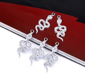 

5pcs Punk Snake Earring Charms Alloy Connector Findings Vintage Ear Drop Necklace Pendant Diy Jewelry Accessory C472
