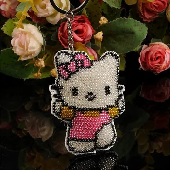 

SMX002 DIY Needlework Beaded Craft Bead Cross Stitch Set Key Chain Stamped Needlework Embroidery Printed Cross-Stitching Kit