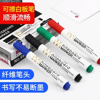 

Office Writing for Whiteboard Pen Four Colors Carton Whiteboard round-Toe Pen Fiber Nib Color Oily Marking Pen