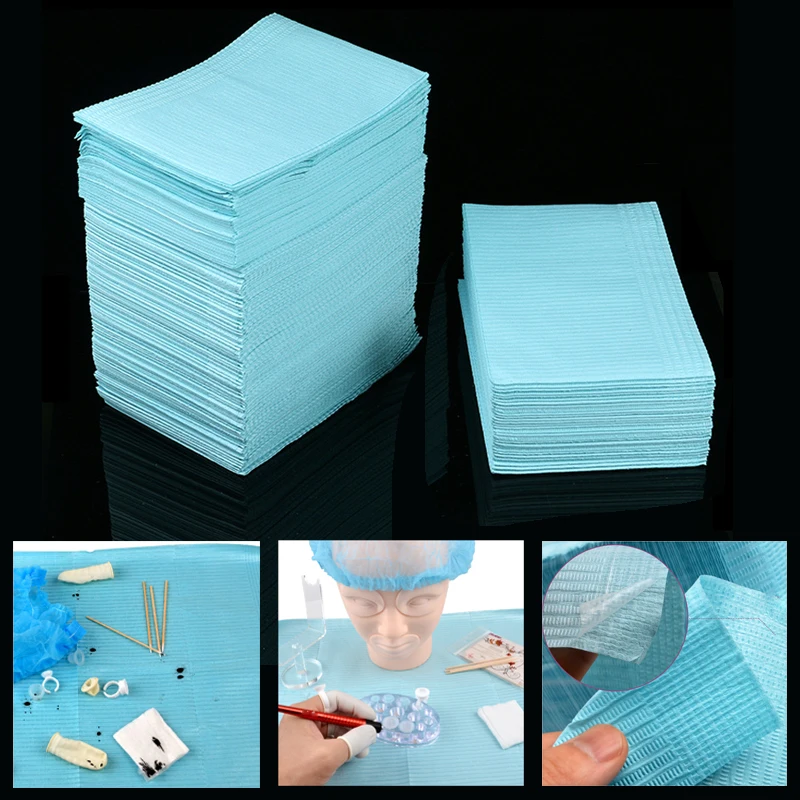 

125Pcs Disposable Tattoo Clean Pad Waterproof Medical Paper Tablecloths Mat Double Layer Sheets Tattoo Accessories 45*33cm