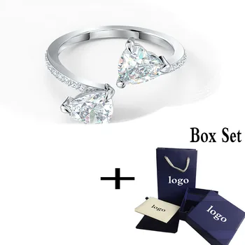 

MINA BEAR 2020 attracts soul and heart white crystal ring intellectual simplicity elegant charming fashionable ladies jewelry