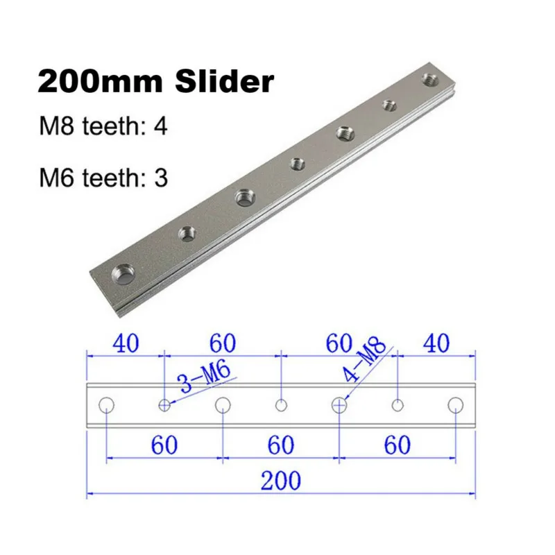 Алюминий M6/M8 т трек слот слайдер раздвижной бар т слот гайка для 30/45 типа Т-образной дорожки Джиги винт слот крепеж деревообрабатывающий инструмент