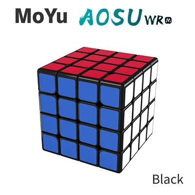 Moyu 4x4x4 cube Aosu WR/WR M 4x4x4 Магнитный магический куб moyu 4x4 скоростной куб 4x4x4 Магнитный куб moyu 4x4x4 cubo magic - Цвет: WR M  black