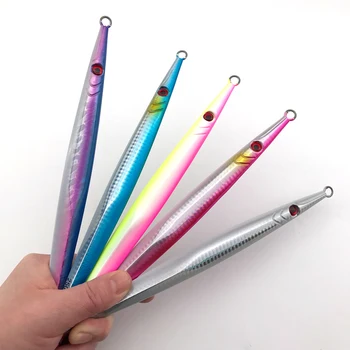 

1PC Metal Glow Lead Jig 250g 300g fishing Jigging lure pencil lure slow jig lure fishing lure 5colors