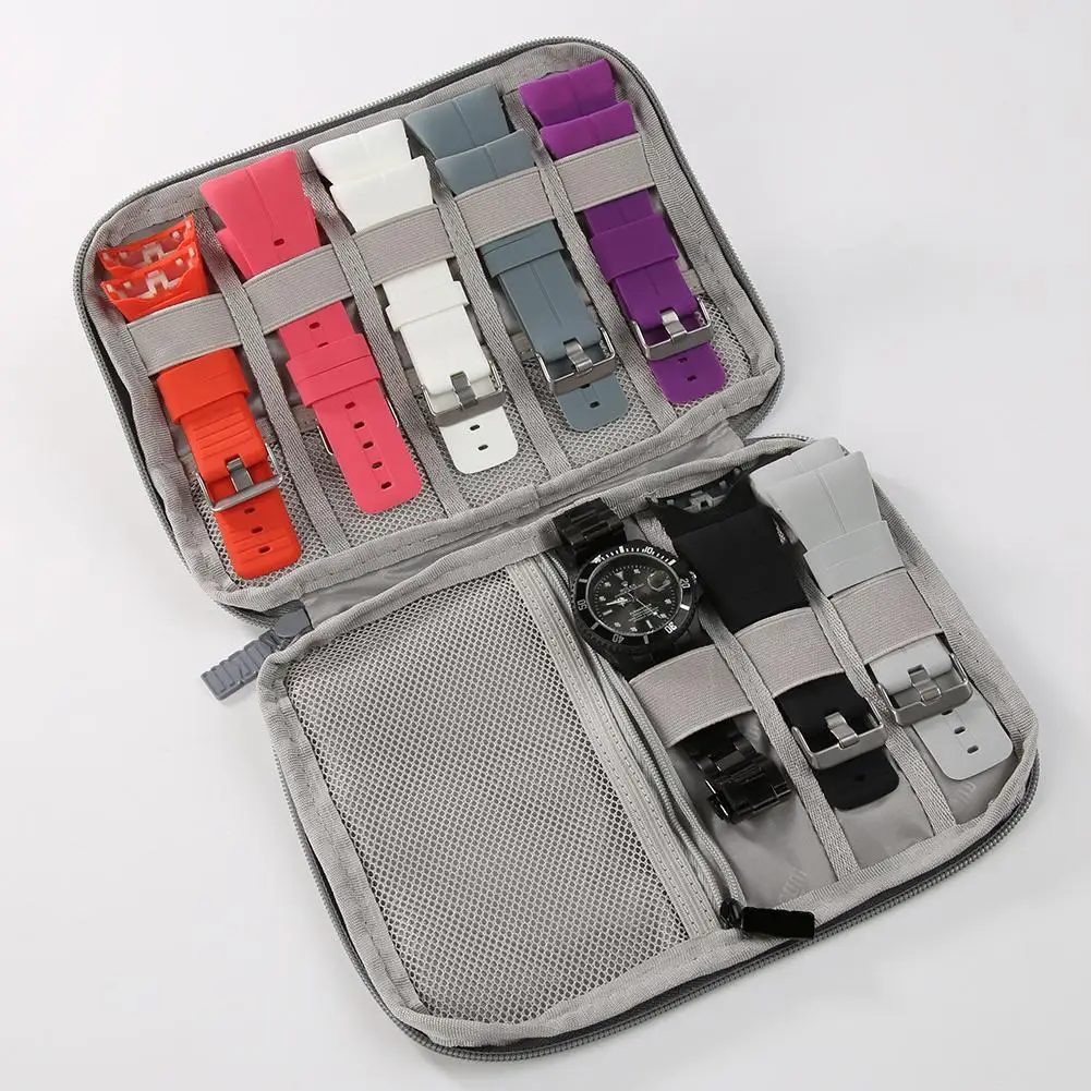 Newest Portable Watch Strap Organizer Watch Band Box Multifunction Watchband Holder Travel Case Storage Bag