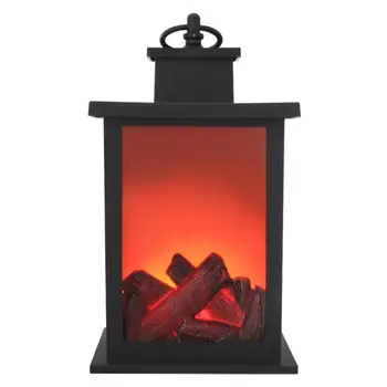 

LED Flame Lantern Lamps Simulated Fireplace Flame Effect Light AA Battery Courtyard Room Decor