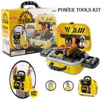 Power Toolly DIYes Набор детских строительных молотков, мастерские, игрушки для ролевых игр, возможность улучшить игрушечный комплект в подарочной коробке - Цвет: J