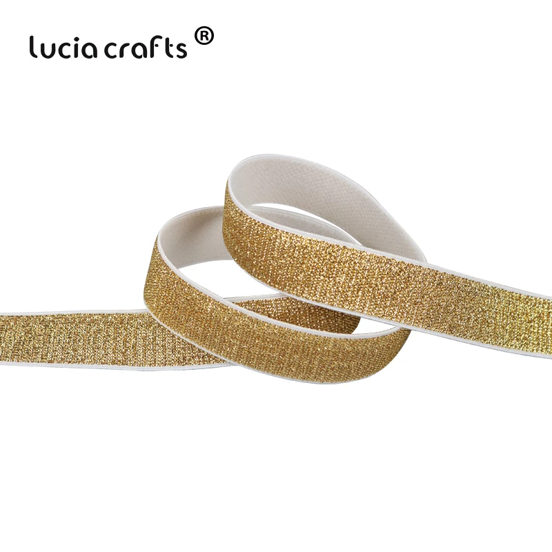 Lucia Crafts 2 м/лот 25 мм блестящие эластичные ленты Резиновая лента для ткани