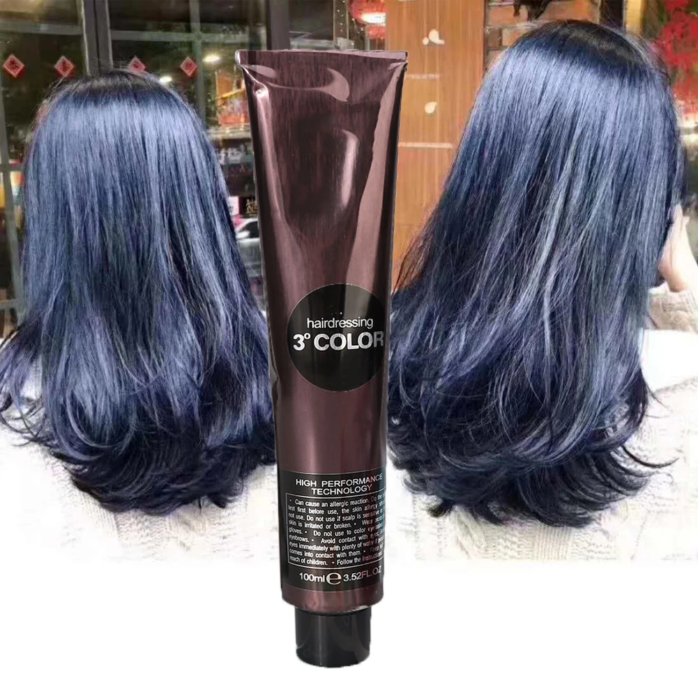 100Ml Natuurlijke Milde Blauwe Kleur Haarkleuring Crème Haar Professionele Salon Langdurige Haarverf Kleur Crème Voor Diverse haar|Haarkleur| AliExpress