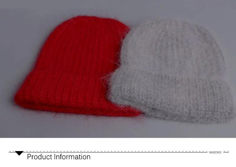 Шапка из кроличьего меха шапка, сезон осень-зима однотонные Цвет теплая вязаная шапка для головы вязаные шапки Шапки для Для женщин девочек Шапки