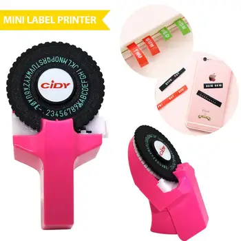 

Mini 3D Handheld Manual Embossing Tape Label Printing Typewriter 9mm+2PCS tape c