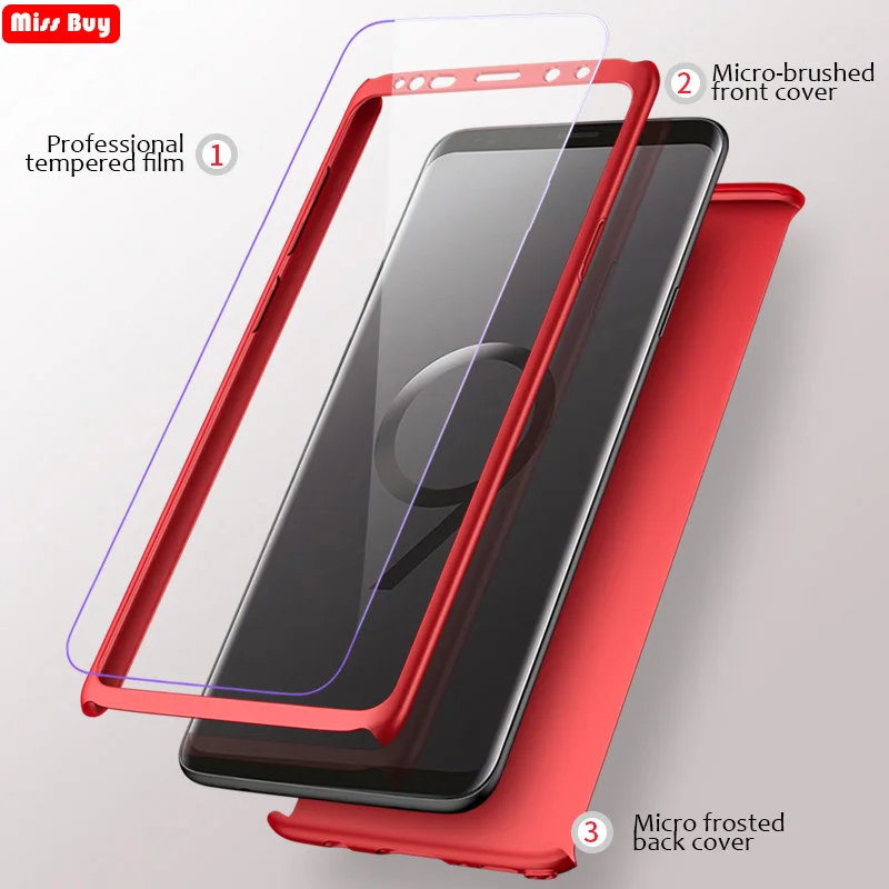 

Fundas For Huawei P9 Lite Mini Case 360 Degree Full Cover Phone Cases For Huawei P9 Lite 2017 Case Coque With Tempered Glass