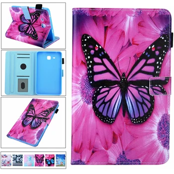 

New Tab A6 7.0 Case For Samsung Tab A 7.0 T280 T285 SM-T280 SM-T285 Cover Tablet cute Painted Flip Funda soft Shell case + film