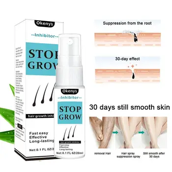 

20ml Powerful Painless Hair Removal Spray Hair Inhibitor Growth Smooth Skin Pores Stop Shrink Essence Hair Repair Y0B4