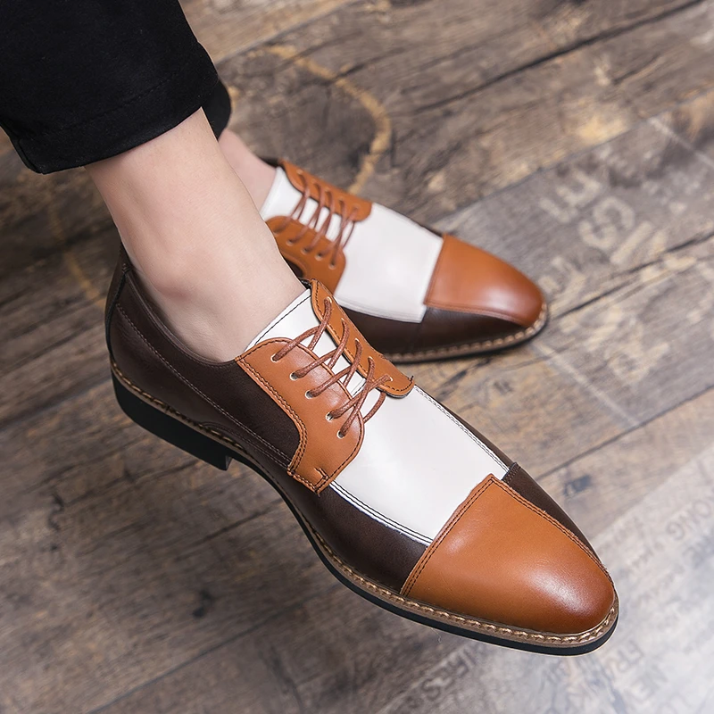 Zapatos de vestir formales para hombre, calzado de lujo para actos sociales, Oxford italianos de alta calidad, zapatos de moda para fiesta, marrón, azul, gris|Zapatos - AliExpress