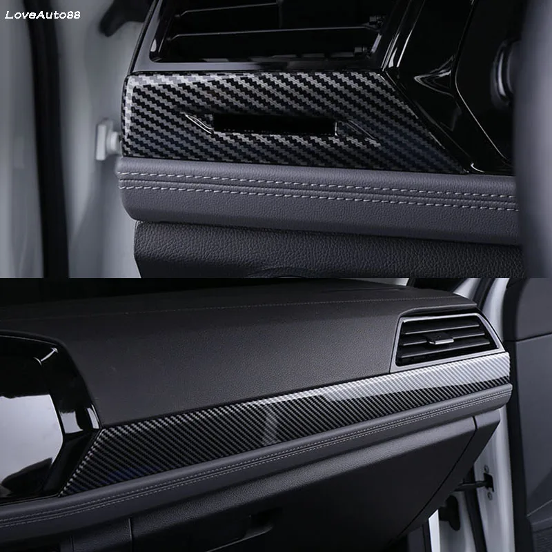 For Volkswagen Jetta Mk7 19-2021 Real Carbon Fiber Console AC Control Frame Trim 