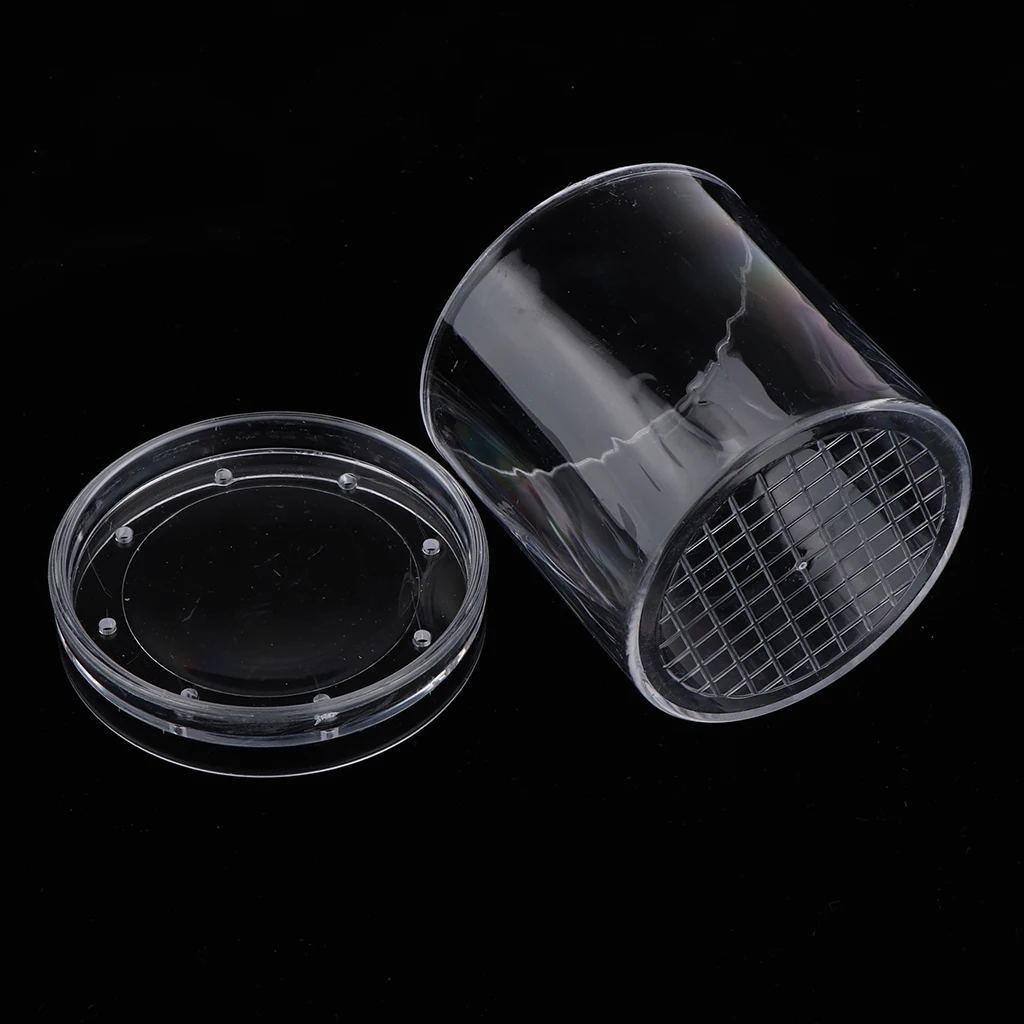 

Round Bug Observe Box Jar Holder Container Insect Viewer Magnifier Kids Toy
