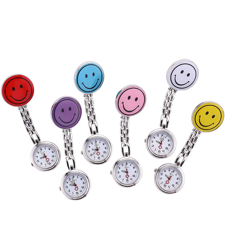 

Nurse hanging watch medical nurse watch chest watch pocket watch for men and women with smiley face expression