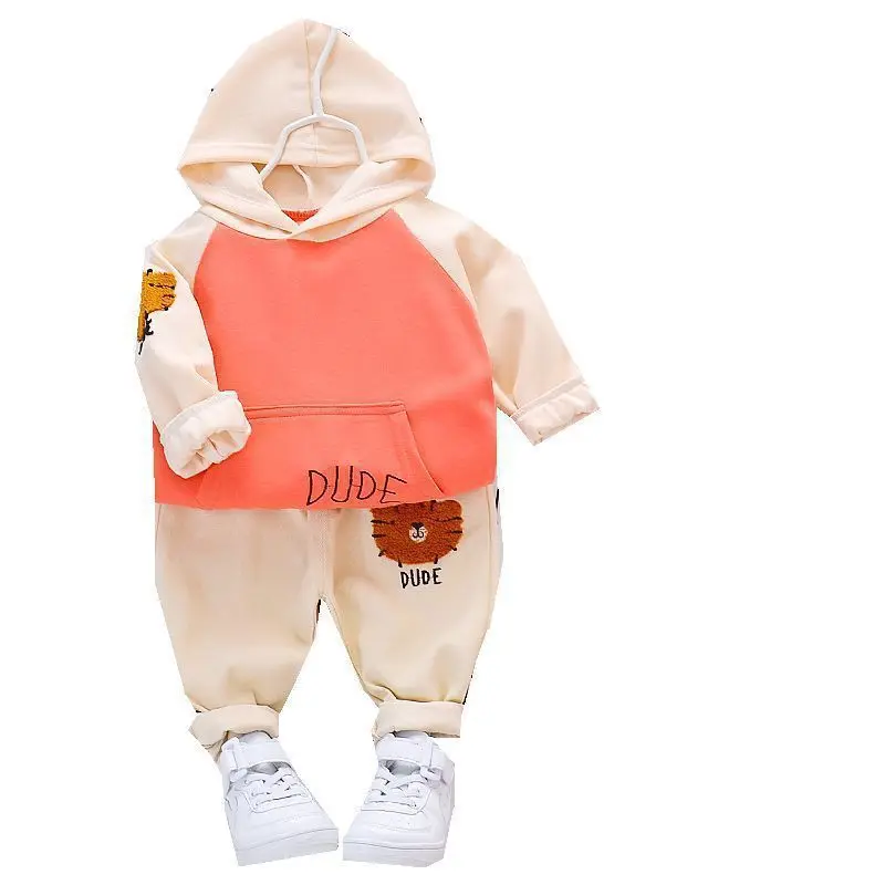 

New Spring Autumn Children Clothes Baby Boys Girls Cartoon Letter Hooded Pants 2Pcs/set Toddler Fashion Clothing Kids Tracksuits