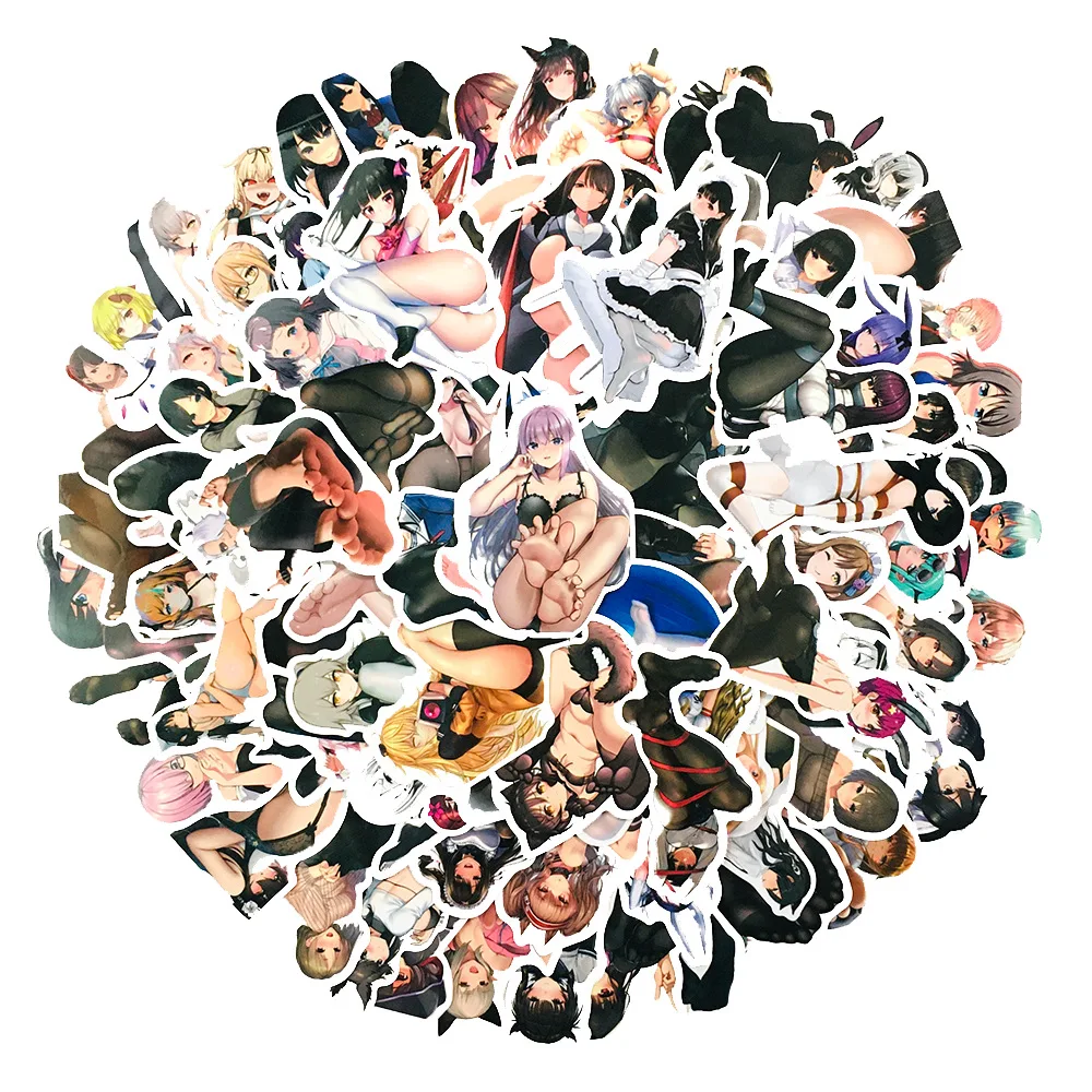 

10/30/50/100pcs Beautiful Foot Sexy Girls Stickers Laptop Bicycle Guitar Sticker Kid DIY Graffiti Waterproof stickers