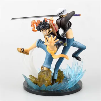 

Anime ONE PIECE Statue Luffy Trafalgar Law Fighting Scene Fifth Anniversary Edition PVC Action Figure Collection Model Toy B16