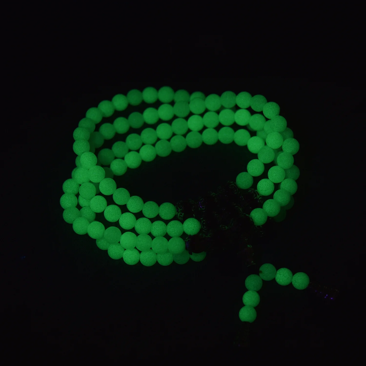 Prayer Beads(Green) Asingeloo светящийся светильник, светящиеся бусины, натуральный камень, браслеты для женщин, молитвенные бусы, браслет, ювелирные изделия, браслеты - Окраска металла: Prayer Beads(Green)
