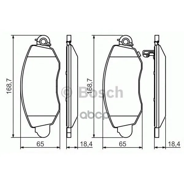 Колодки Тормозные Дисковые Ford Transit 00-06 Передние Bosch арт. 0986494047
