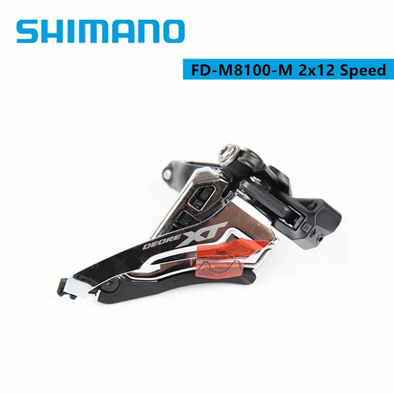 Shimano XT M8100 2x12 Скорость стороны качели передний переключатель для MTB велосипед