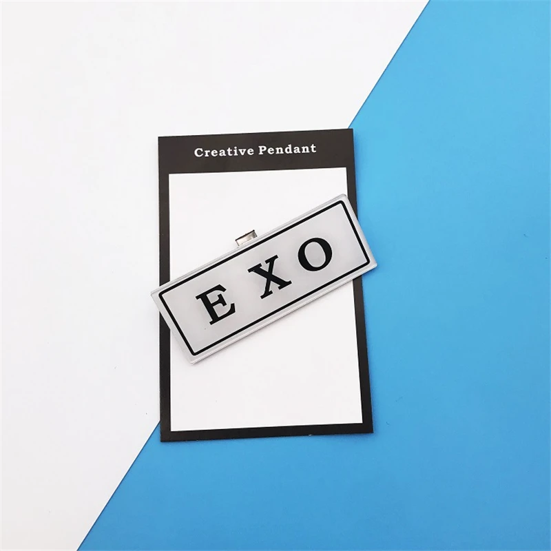 EXO Kpop bangtan мальчик EXO BLACKPINK GOT7 NCT имя персонажа Personaliz значок металлические броши для мужчин и женщин ювелирные изделия - Цвет: EXO
