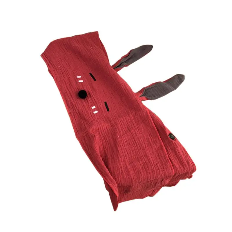 Мягкий детский хлопковый льняной зимний теплый шарф с длинными ушками кролика для маленьких девочек, воротники, шали, шейный платок